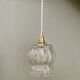 Vintage molded glass globe pendant light