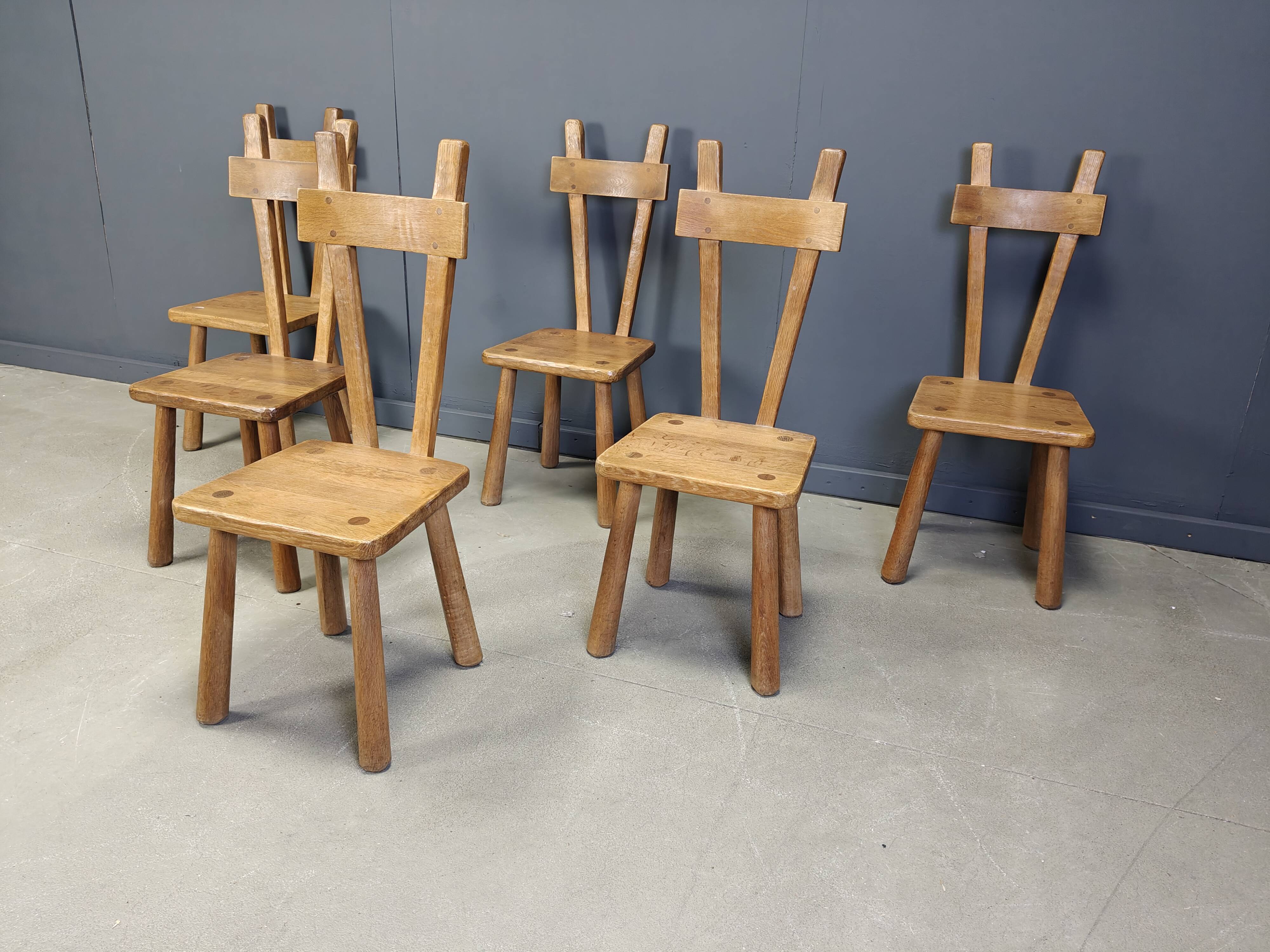 Ensemble de salle à manger brutaliste, années 1960