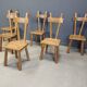 Brutalist dining set, 1960s