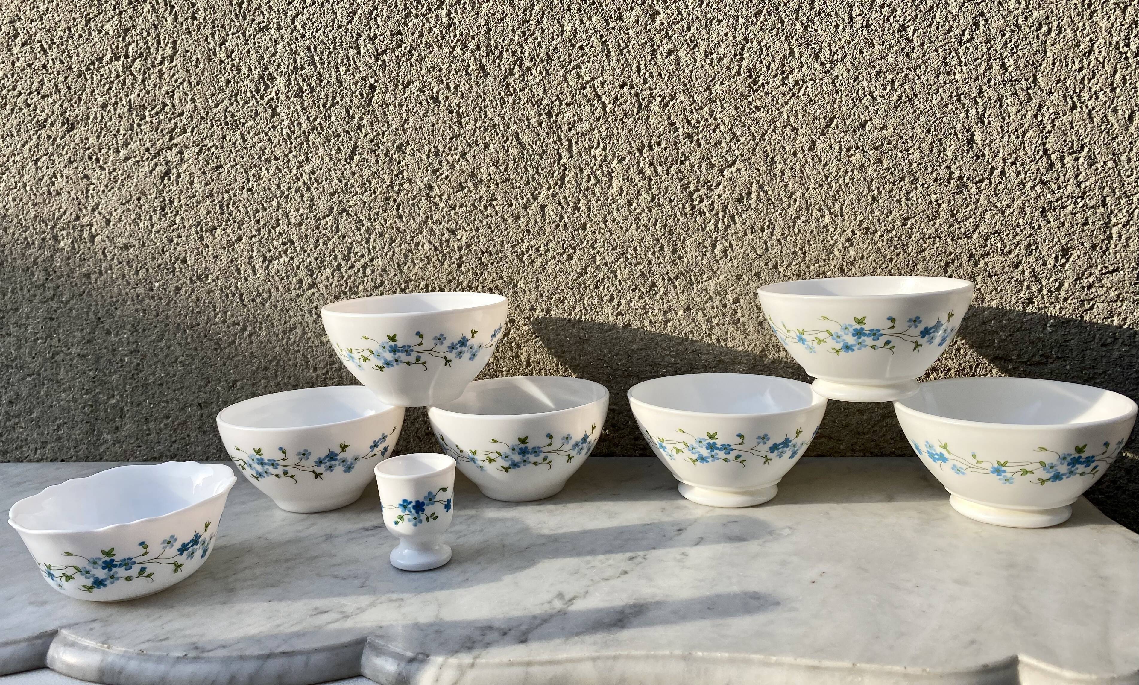 Lot Ramekin Bowls Arcopal France vintage 70s