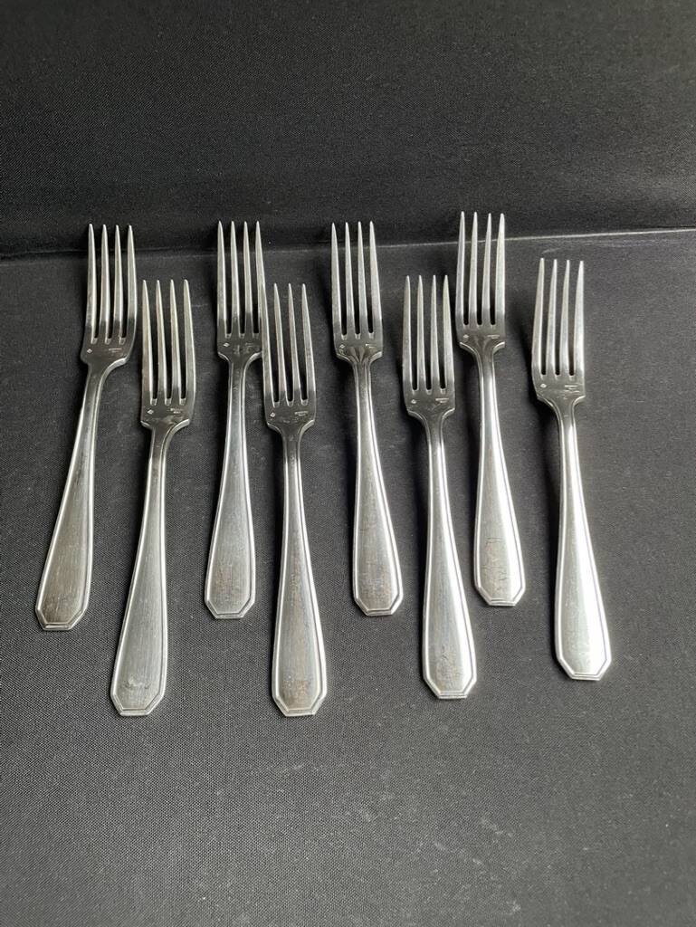 8 forks and 6 large Argental salad or dessert spoons