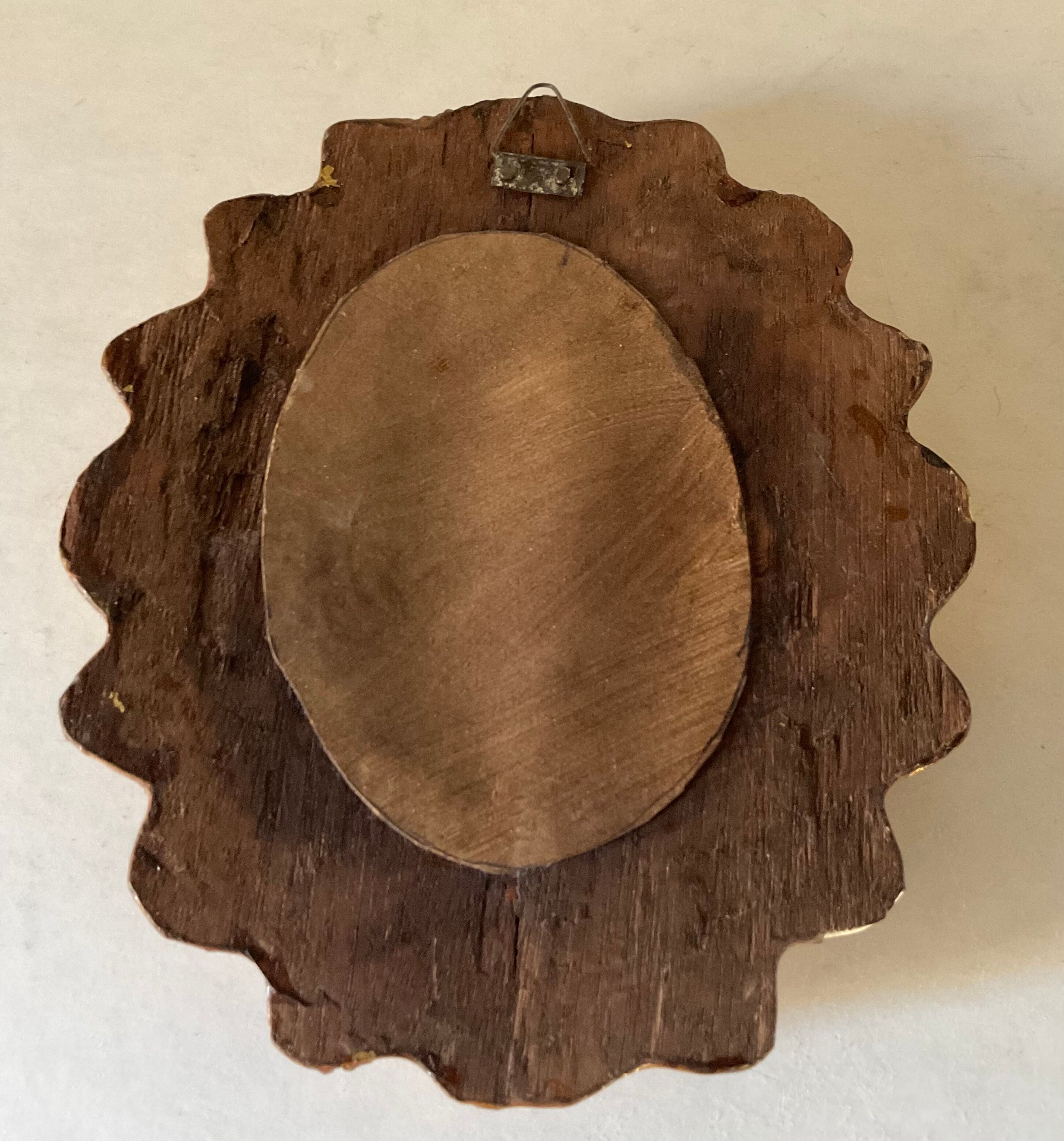 Vintage gilded wooden mirror