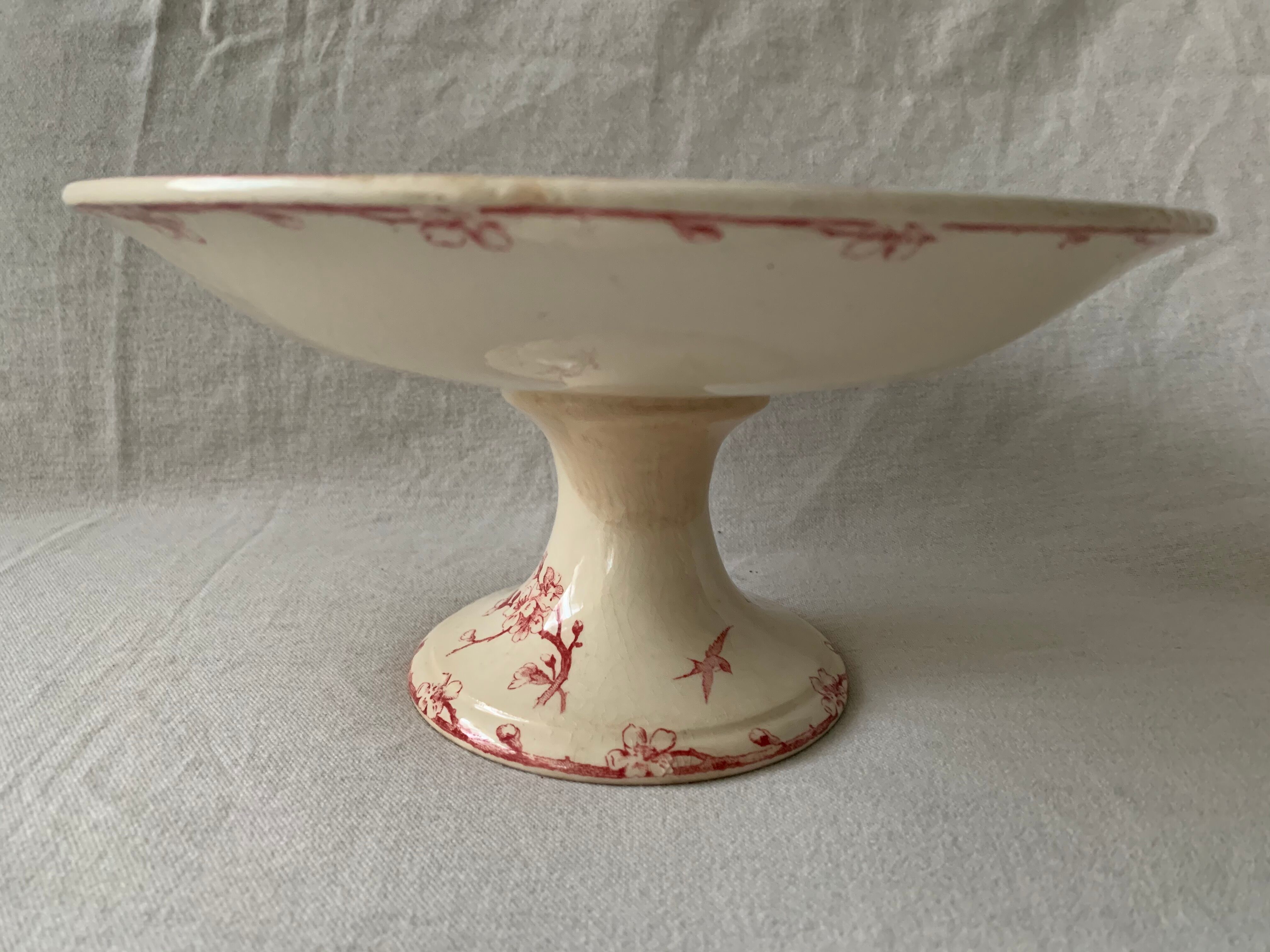 3 red compotiers Gien Iron Land The 20th century Martinets