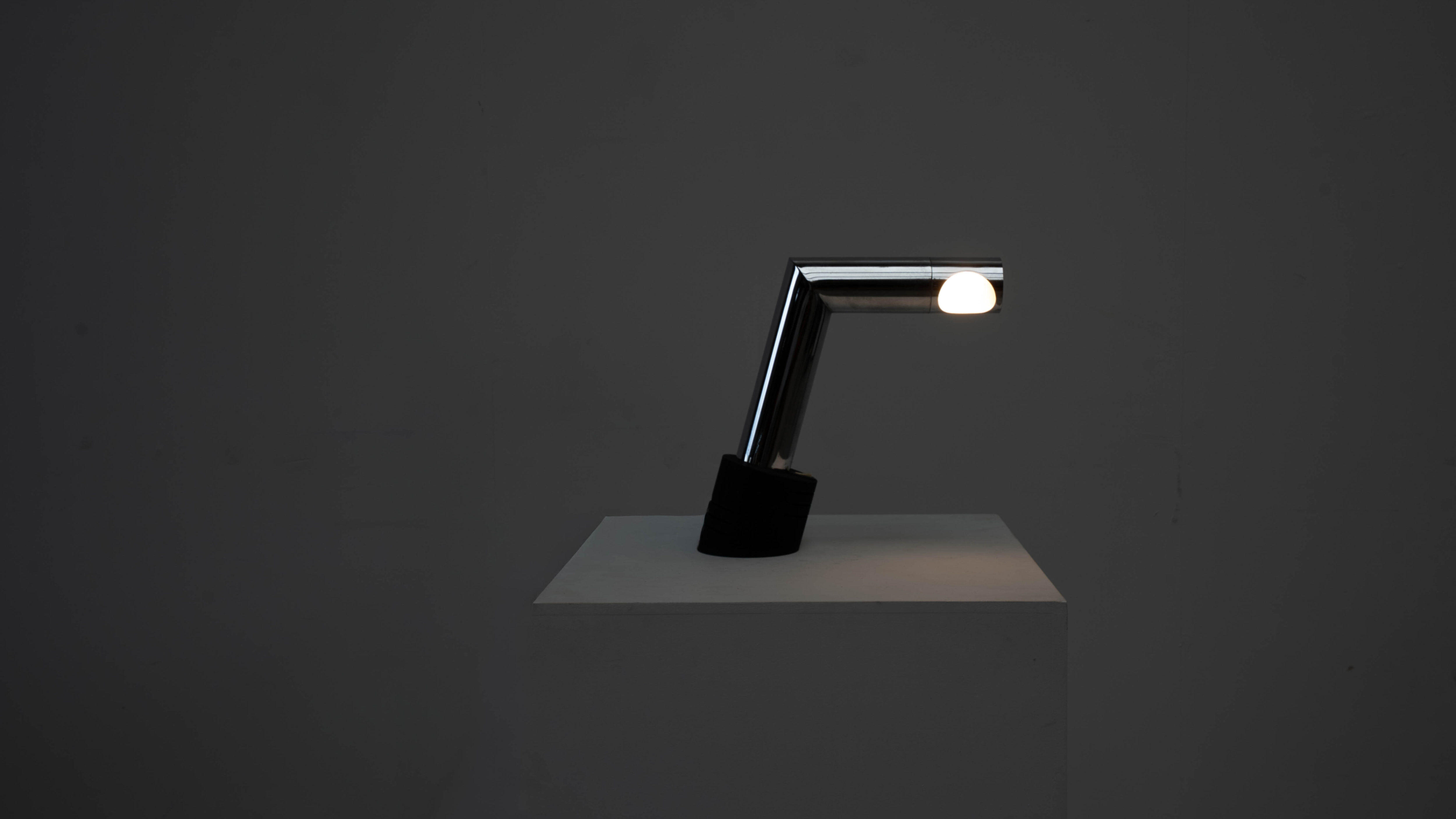 1970s Italian chrome table lamp