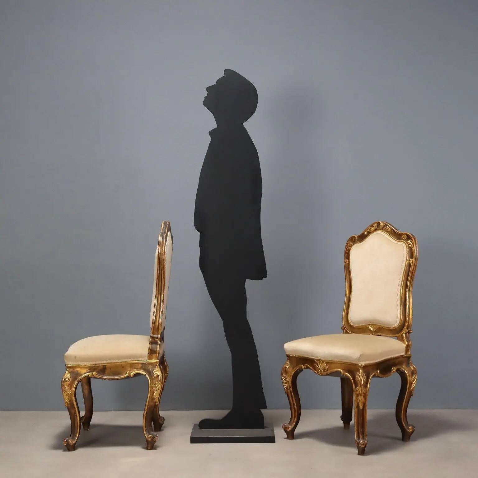 Eclectic antique carved wooden chairs, Italy, 19th century