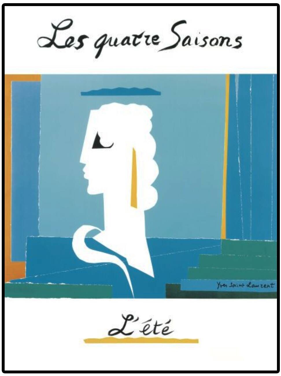 Yves Saint Laurent, 1983, Lot of 4 posters: The Four Seasons