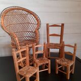 Set of doll chairs