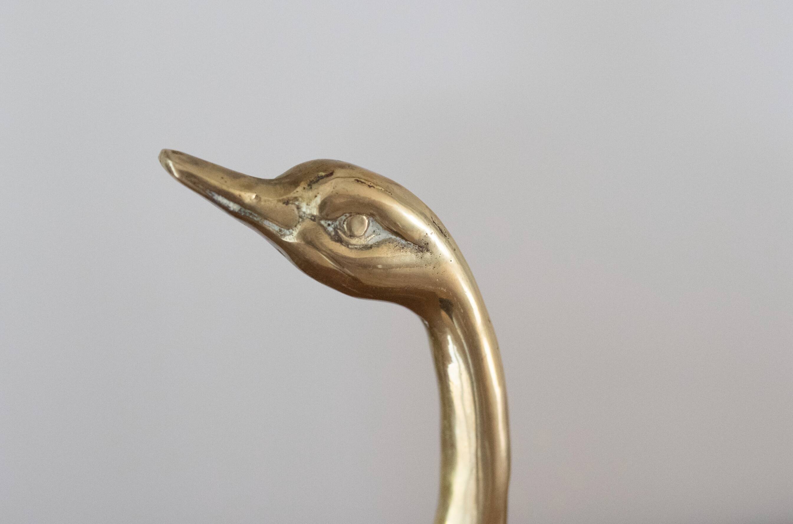 Vintage Brass Swan