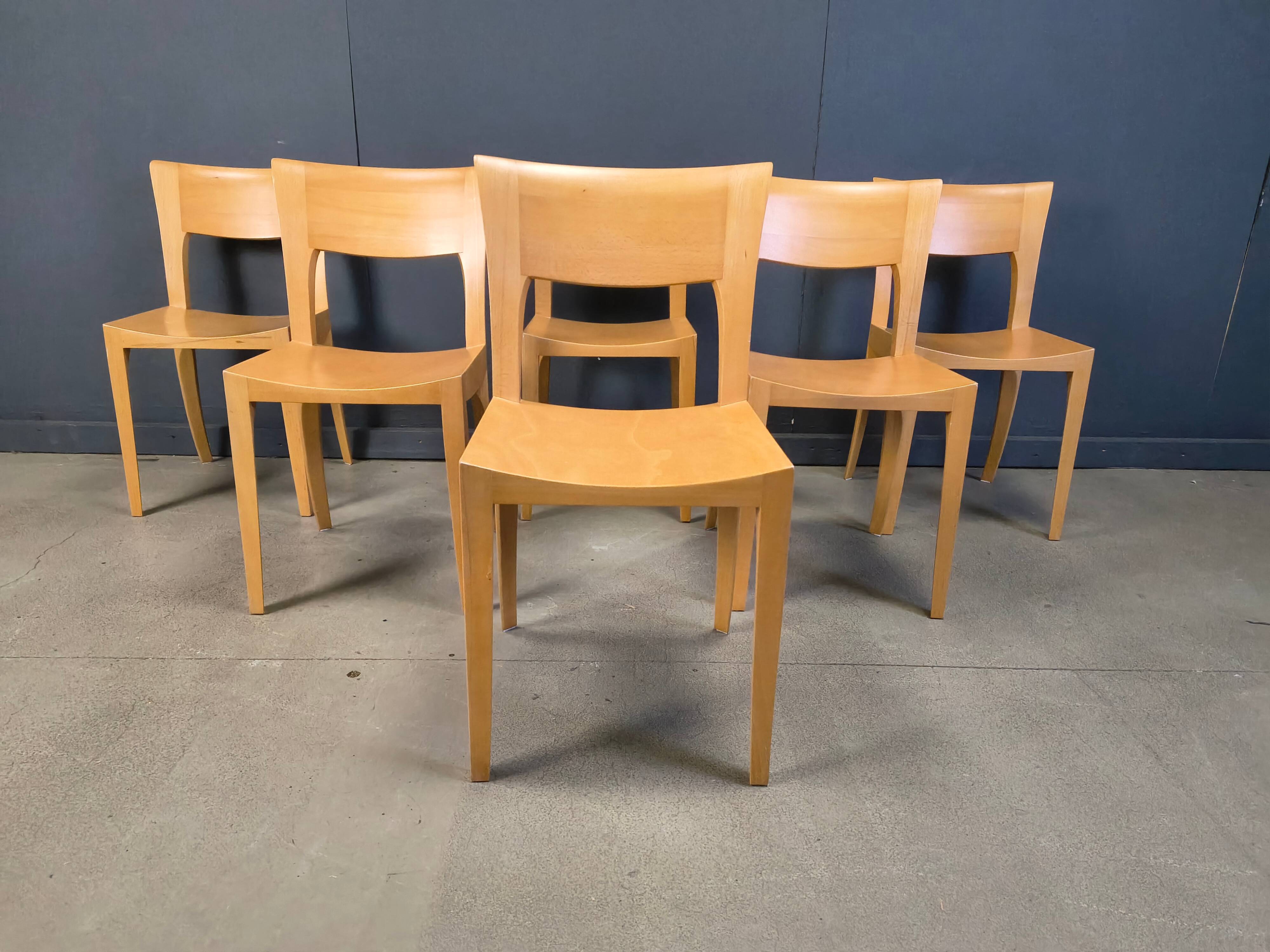 Vintage oak dining chairs, 1980s - Belgium