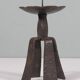 Hand forged vintage and brutalist candlestick