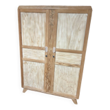 Parisian art deco wardrobe in natural wood