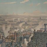 Lithograph by Henri Rivière, Parisian Landscapes, Paris seen from Montmartre