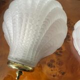 Pair of vintage shell sconces