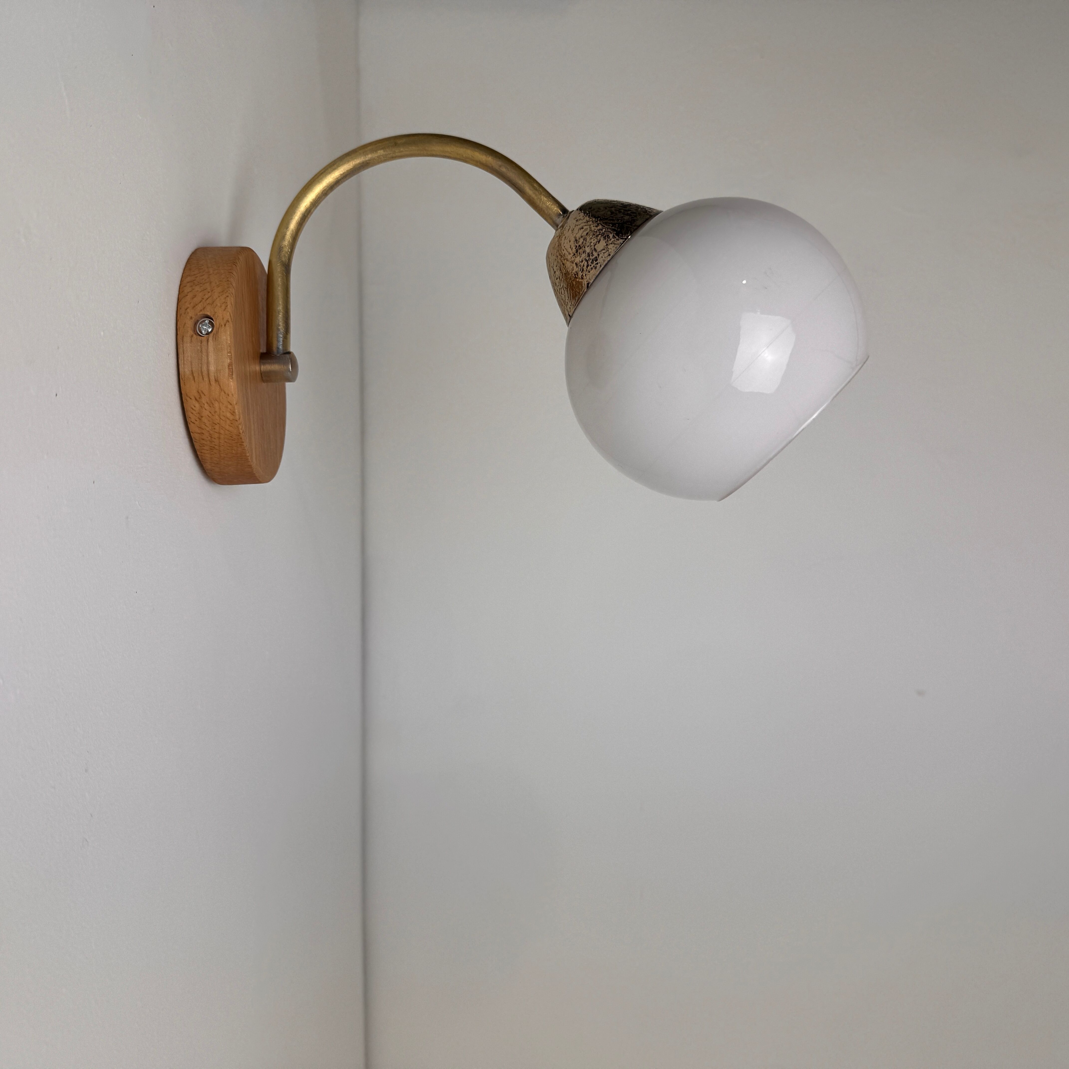 Old small vintage opaline wall light
