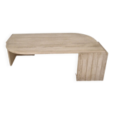 Italian Coffee Table in Travertine, 1980s