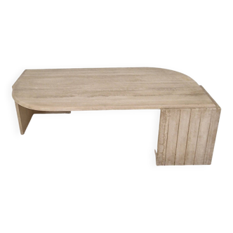 Italian Coffee Table in Travertine, 1980s