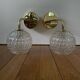 Paire d’appliques avec globes vintage