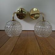Pair of wall lights with vintage globes