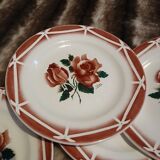 6 assiettes à dessert anciennes Digoin et Sarreguemines