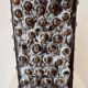 Lampfoot table lamp in stoneware with dots and relief from PM Keramik, Denmark, 1970s