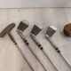 Chariot, sac et clubs de golf vintage