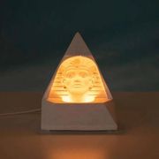 Egyptian stone table lamp, vintage 70s/80s mood lamp.
