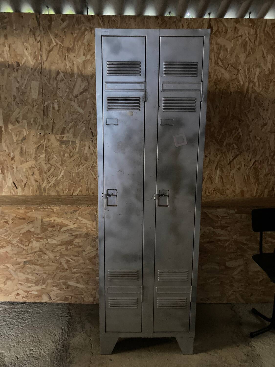 Vintage industrial locker room