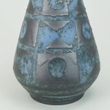 Carstens vase decor ankara blue gray metallic glaze no. 1218-29 1960s