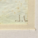 Abstract Marine watercolour pendant by Françoise Lepage