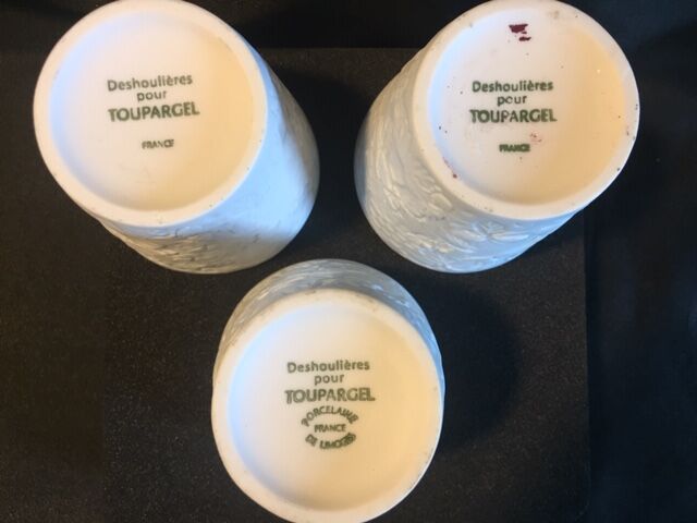 Set of 4 photophores in white biscuit