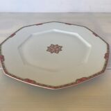 Assiette octogonale mille roses pyramide field Haviland Limoges