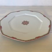 Assiette octogonale mille roses pyramide field Haviland Limoges