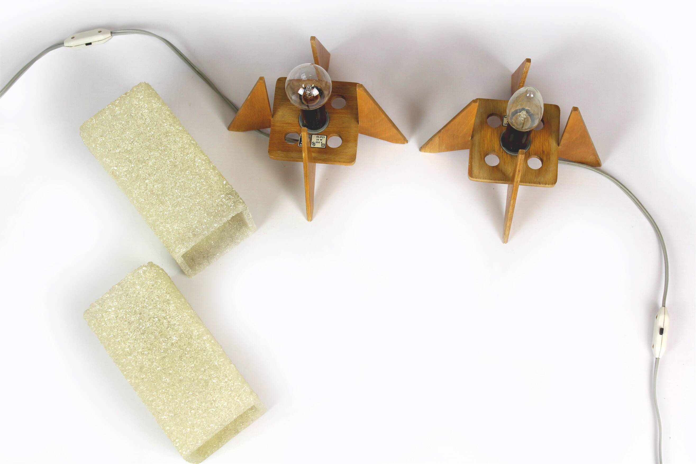 Rocket table lamps from pokrok zilina, 1970s, set of 2