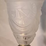 19th century chiseled bronze lamp