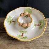 Olive pattern slip dish