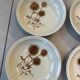 Set of 6 Sarreguemines Chardon bowl-shaped plates