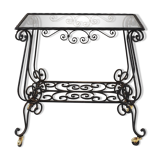 Wrought iron side table