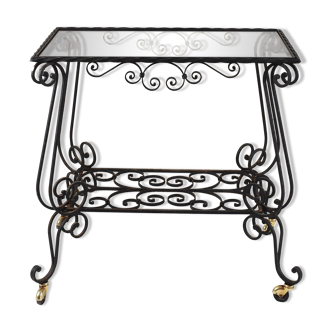 Wrought iron side table
