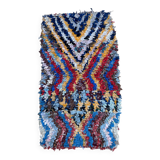 Colorful Boucherouite Moroccan rug - 88 x 158 cm