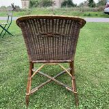 Old wicker armchair