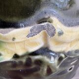 Antique ceramic vase by De Bruyn with floral decoration.