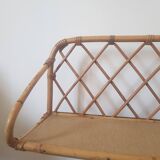 Rattan wall shelf