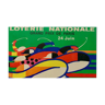 Original poster National Lottery Grand Prix de Paris by Villemot - Signed by the artist - On linen