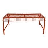 Banc IKEA modèle Vasteron en métal laqué orange