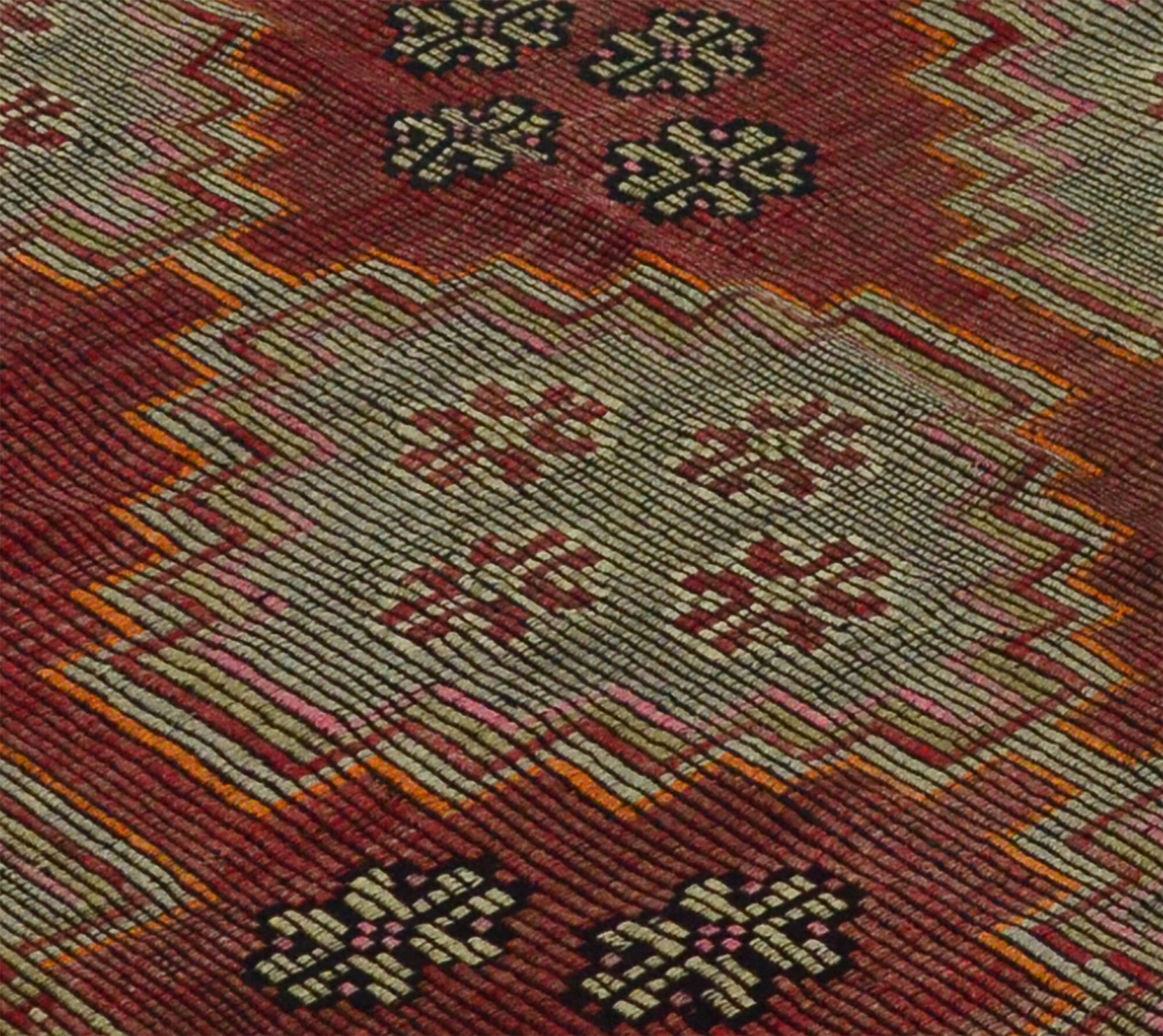 Anatolian handmade kilim rug 255 cm x 195 cm