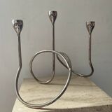 Black & Blum designer candle holder in silver metal