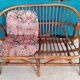 80s rattan bench