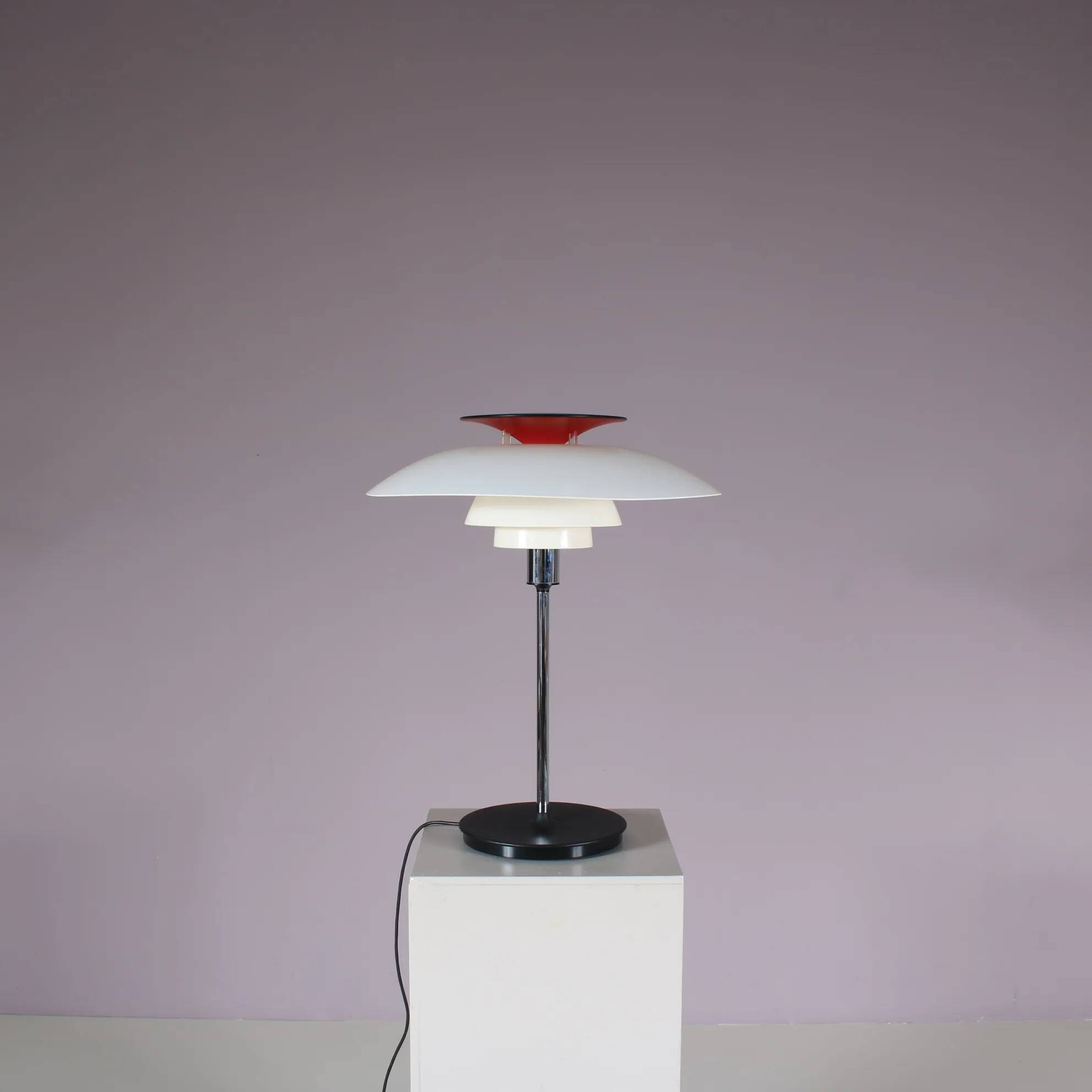 1970s Poul Henningsen “PH80” table lamp for Louis Poulsen, Denmark