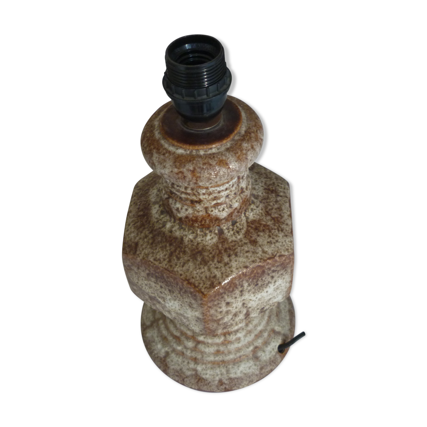 Lamp foot to lay ceramic brown granite