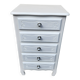 beau chifonnier 5 tiroirs blanc en bois